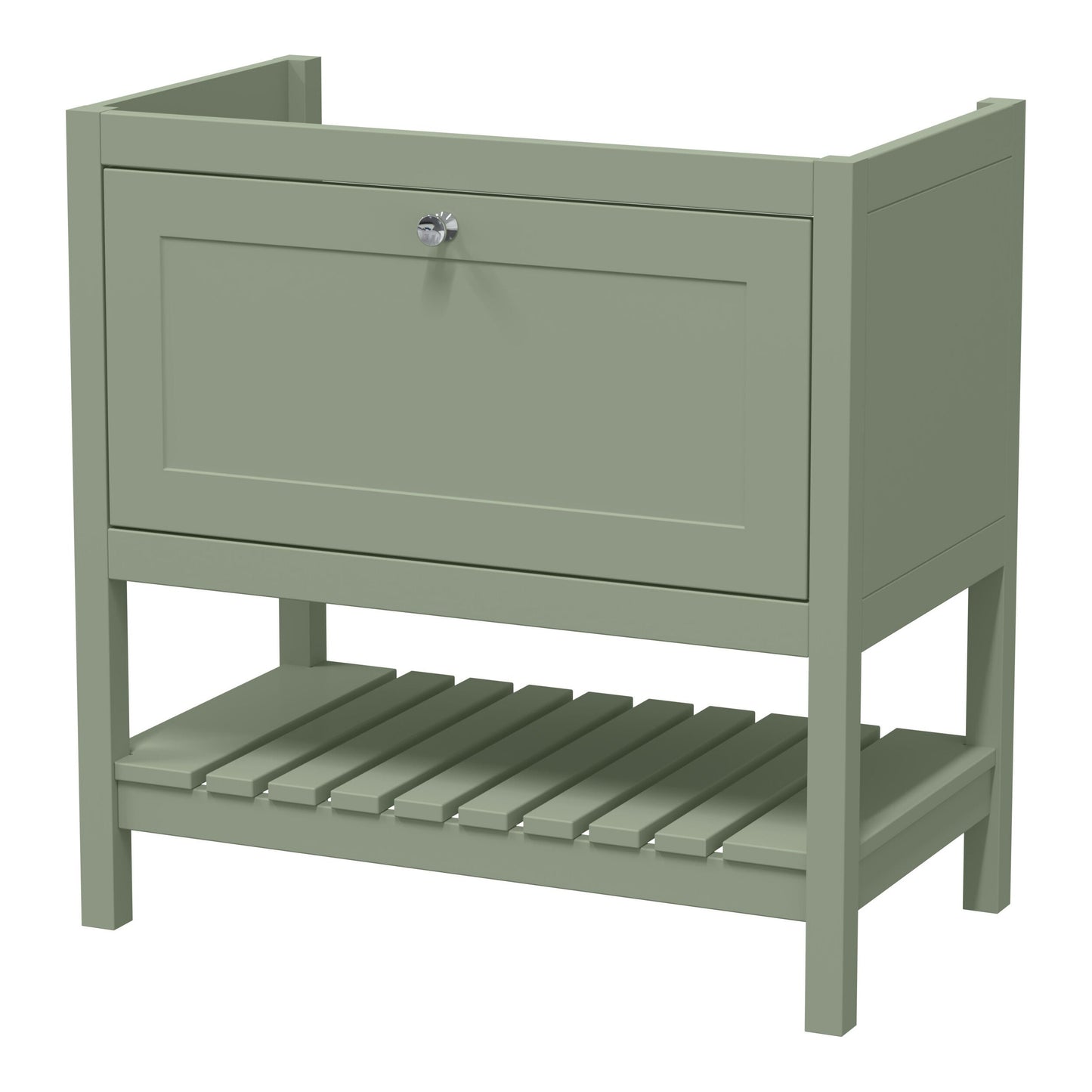 Fairford Juliette Fern Green 800mm 1 Drawer Floorstanding Vanity Unit with 0 Tap Hole Basin