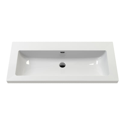 Fairford Juliette Satin Grey 800mm 1 Drawer Floorstanding Vanity Unit with 0 Tap Hole Basin