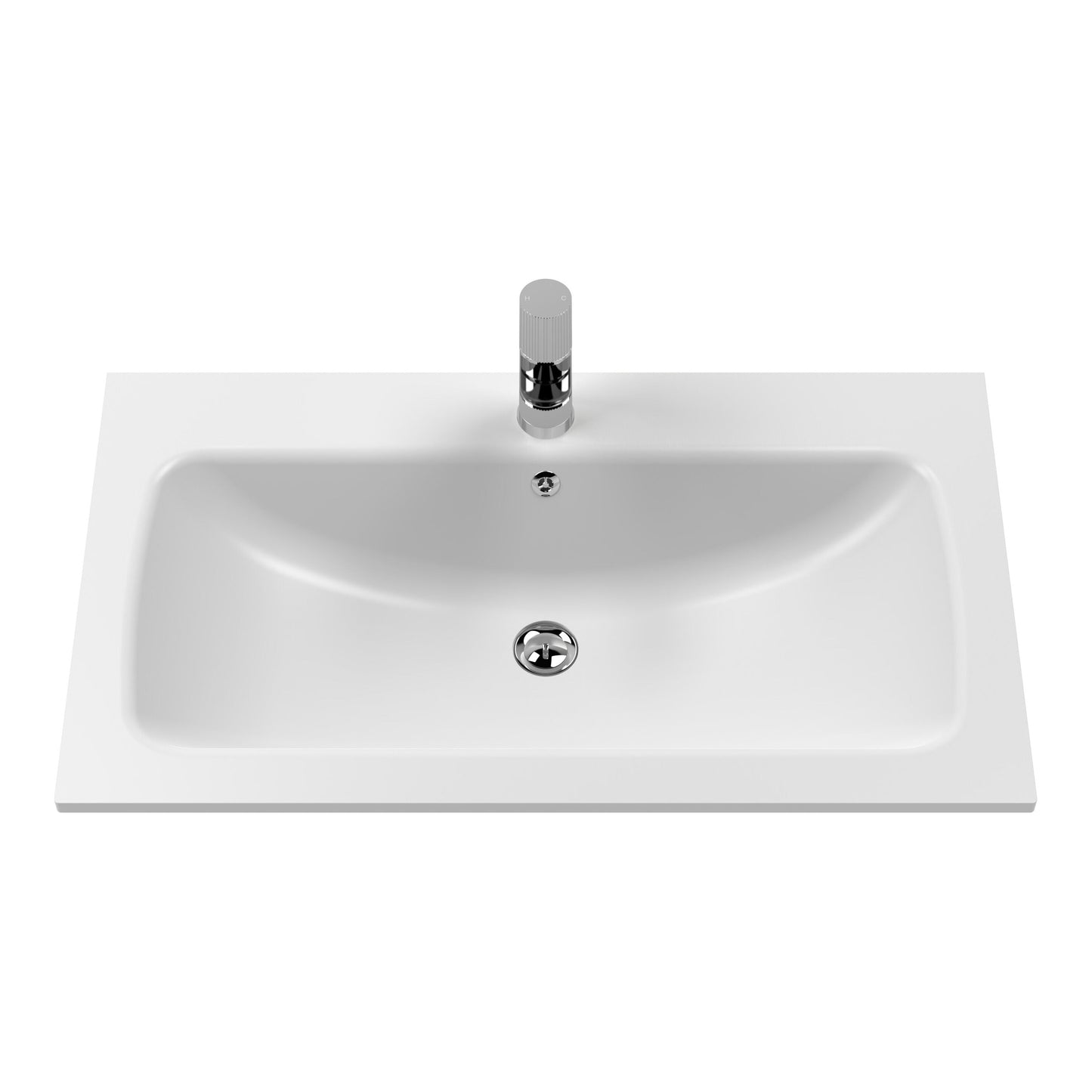 Fairford Juliette Satin Grey 800mm 1 Drawer Floorstanding Vanity Unit with 1 Tap Hole Basin