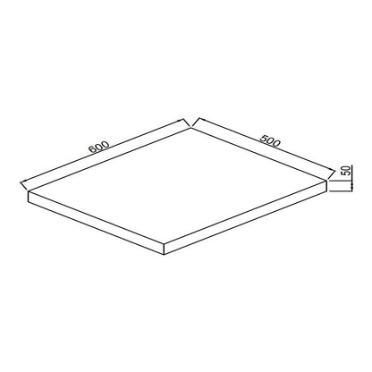 Fairford Linea Gloss White 600mm Wall Hung Vanity Shelf