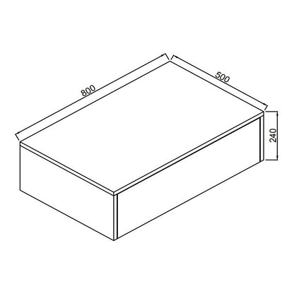 Fairford Linea Gloss White 800mm Wall Hung Vanity Shelf