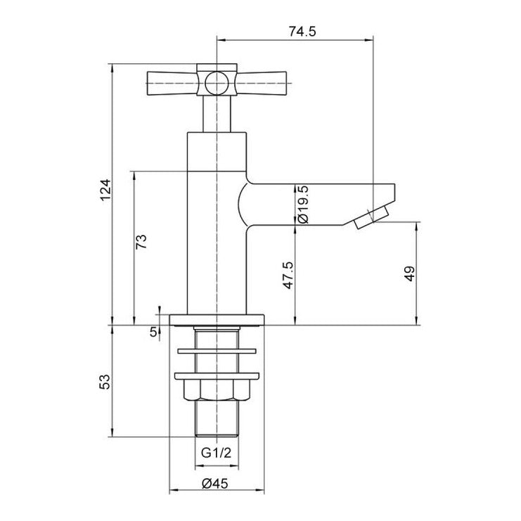 Fairford Lineka Bath Pillar Taps