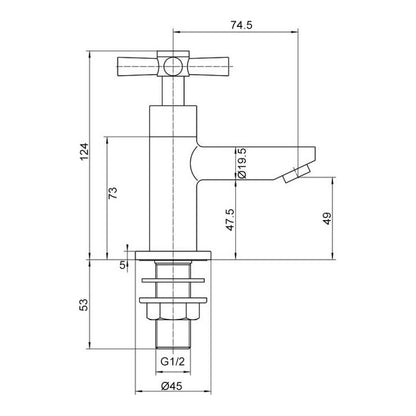 Fairford Lineka Bath Pillar Taps