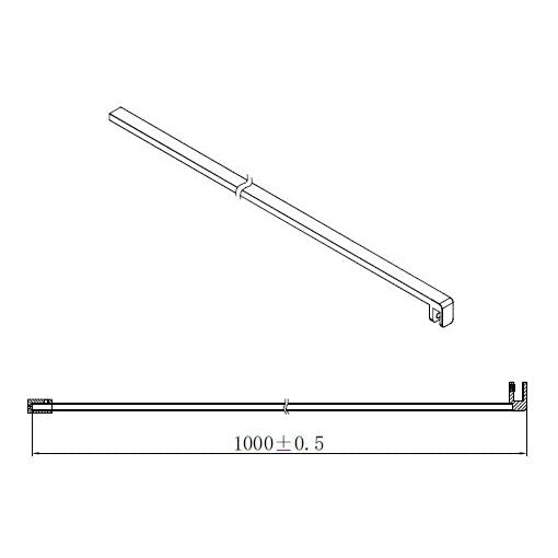 Fairford Chrome Straight Bar for 10mm Glass