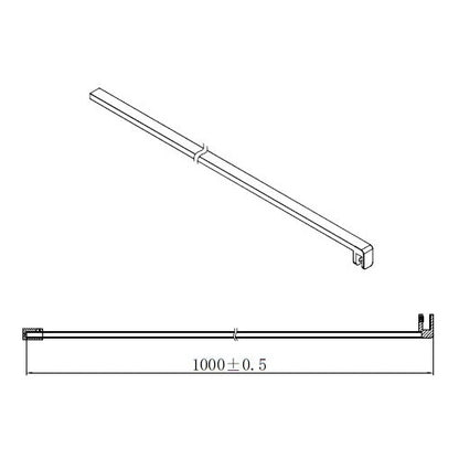 Fairford Chrome Straight Bar for 10mm Glass