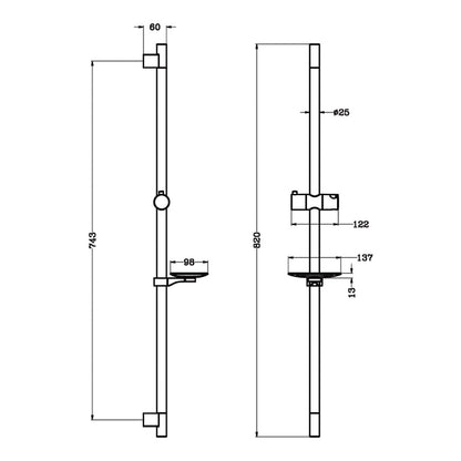 Fairford Doccia Round Shower Kit