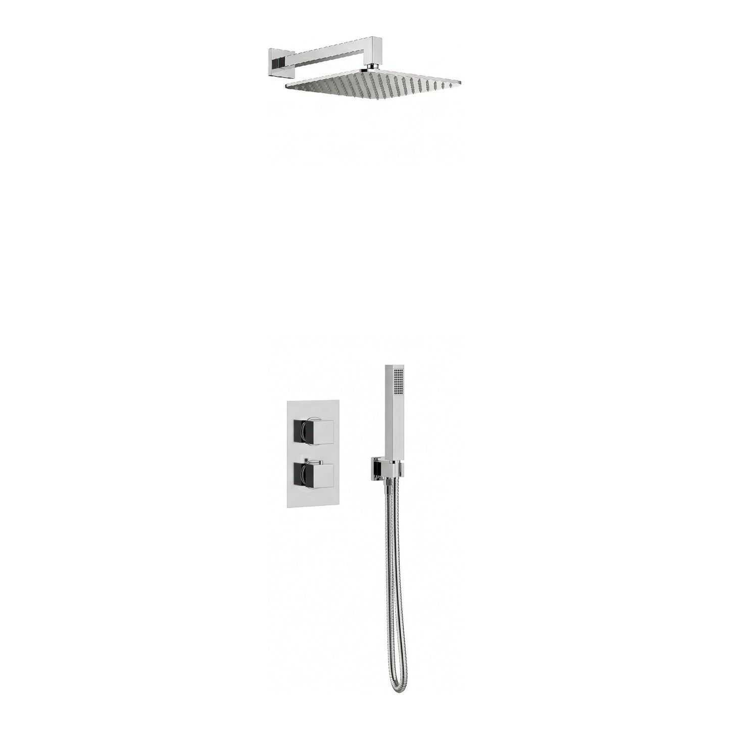 Fairford Una Concealed Shower Kit with Overhead and Handset