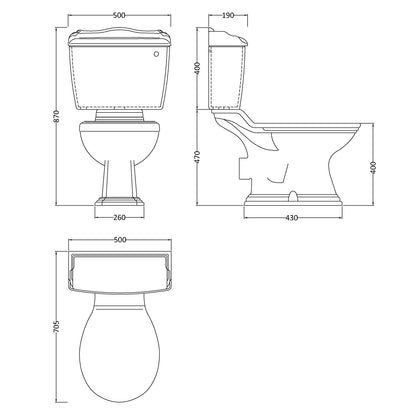 Fairford Winchester Pro Close Coupled Toilet