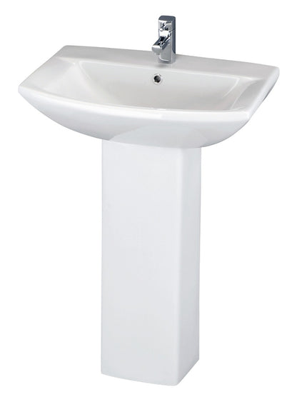Fairford Nuna 600mm 1 Tap Hole Basin with Full Pedestal