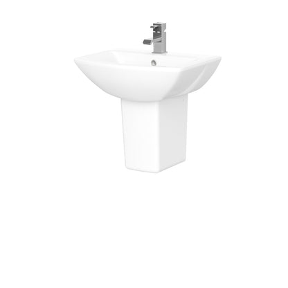 Fairford Nuna 500mm 1 Tap Hole Basin with Semi Pedestal
