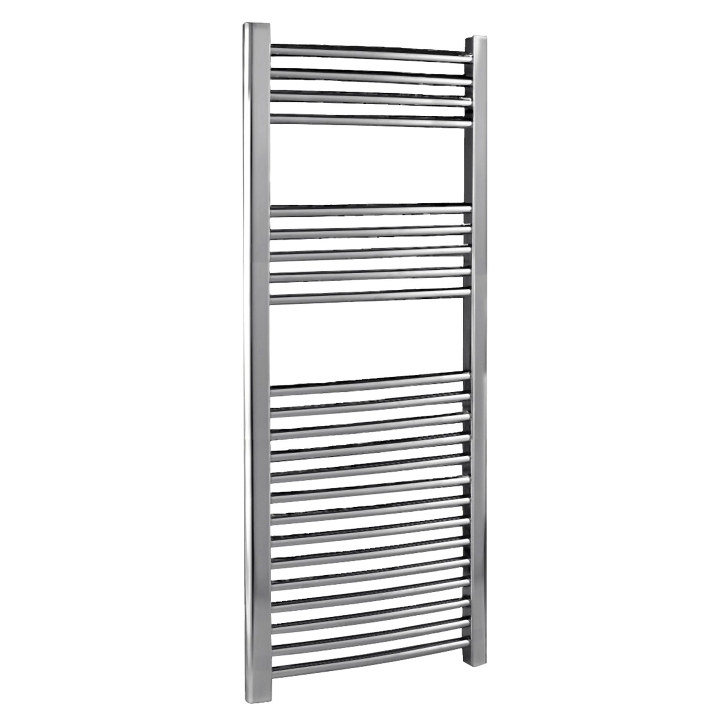 Fairford 600mm x 1200mm Curved Chrome Towel Rail