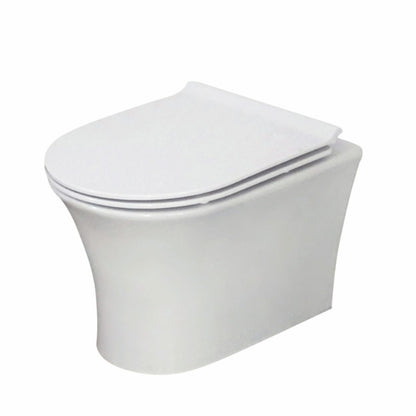 Fairford Tiene Rimless Wall Hung Toilet With Wrap Over Soft Close Seat