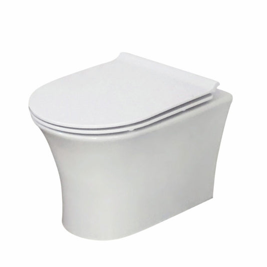 Fairford Tiene Rimless Wall Hung Toilet With Wrap Over Soft Close Seat