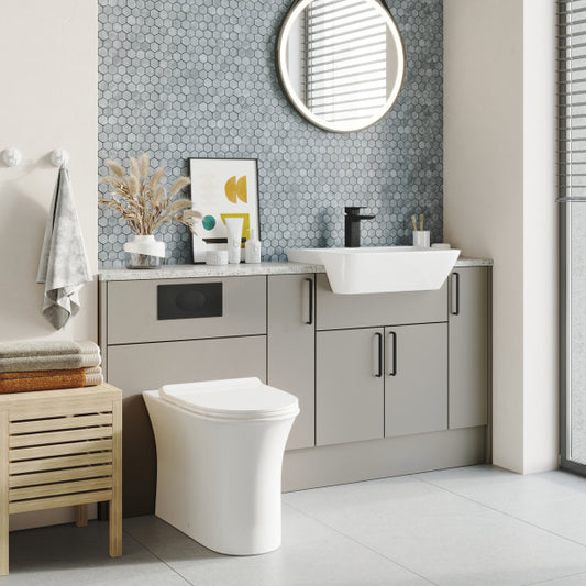 Fairford Tiene Rimless Back To Wall Toilet with Wrapover Soft Close Seat