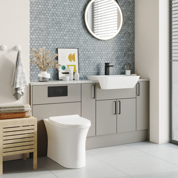 Fairford Tiene Rimless Back To Wall Toilet with Slim Soft Close Seat