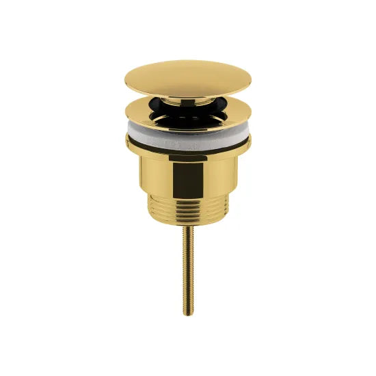 Fairford Brushed Brass Unslotted Basin Waste, Brass Backnut