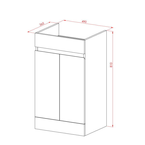 Fairford Resonance 500mm Anthracite Floorstanding Vanity Unit