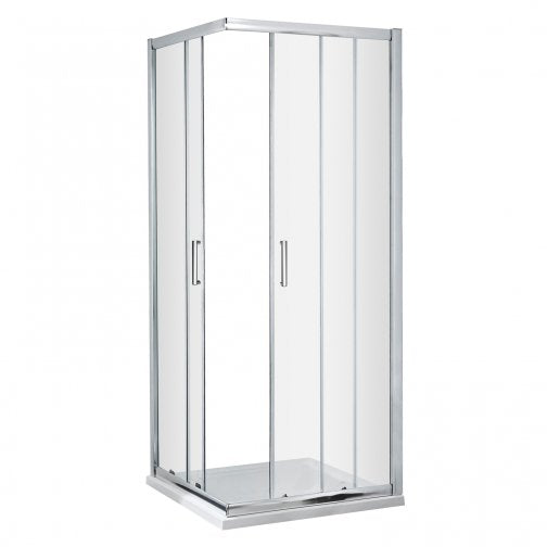 Fairford 5mm 800 x 800mm Chrome Corner Entry Shower Enclosure