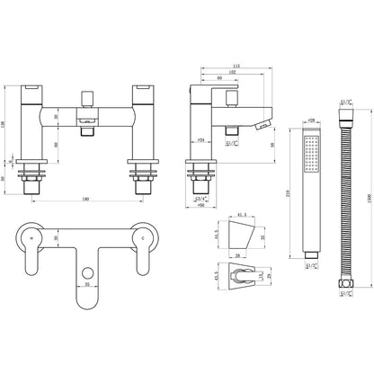 Fairford Fern Bath Shower Mixer