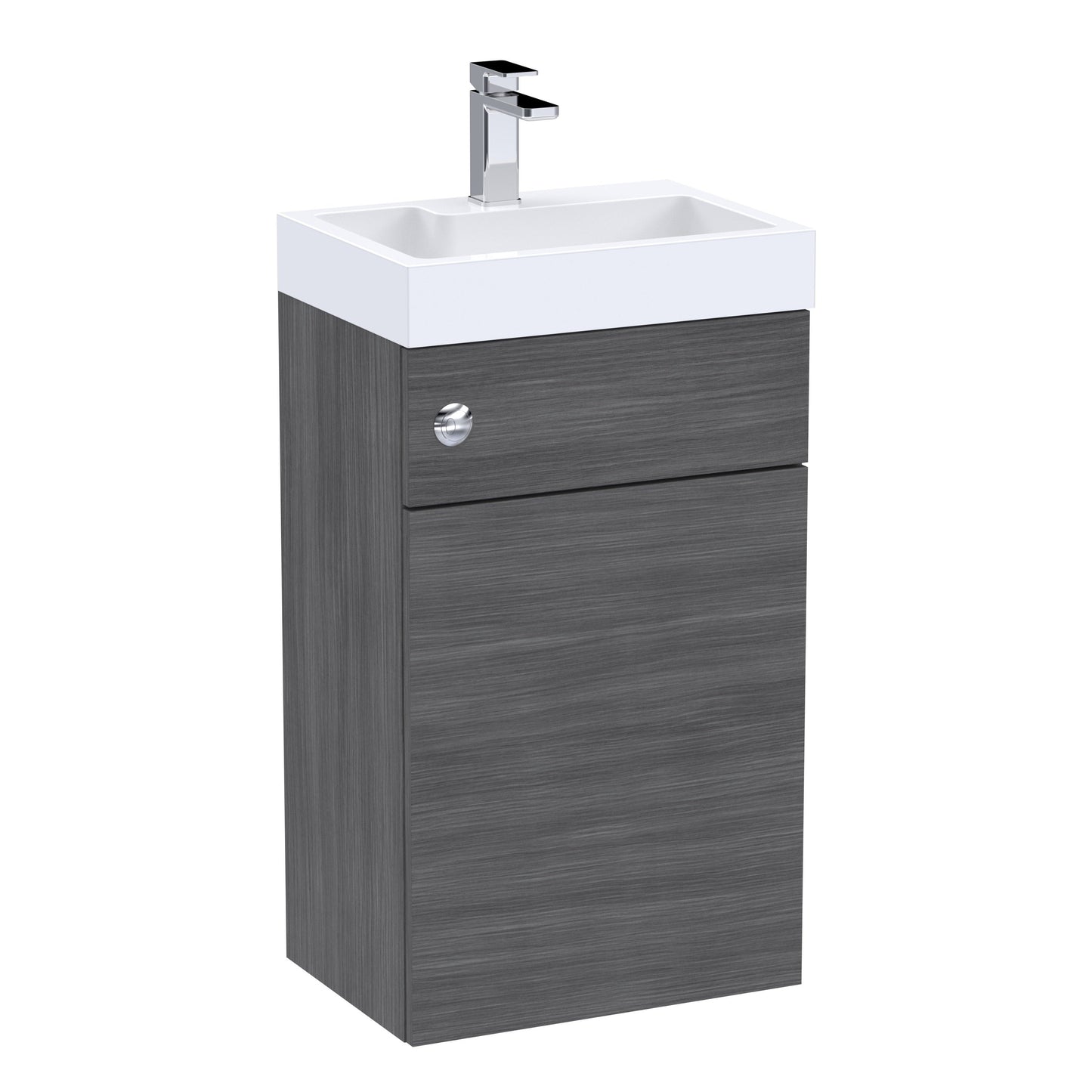 Fairford Carnation 500mm Grey Avola WC and Basin Combination Unit