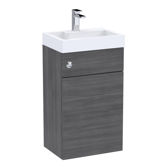 Fairford Carnation 500mm Grey Avola WC and Basin Combination Unit