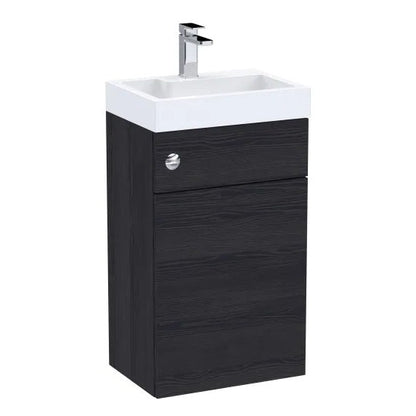Fairford Carnation 500mm Charcoal Woodgrain 2 in 1 WC Unit & Basin