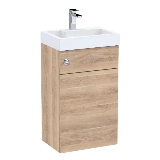 Fairford Carnation 500mm Bleached Oak 2 in 1 WC Unit & Basin