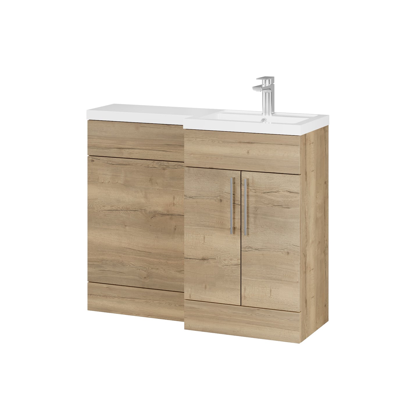 Fairford Union Style Slab Dark Oak 1000mm L Shape Right Hand Combination Pack