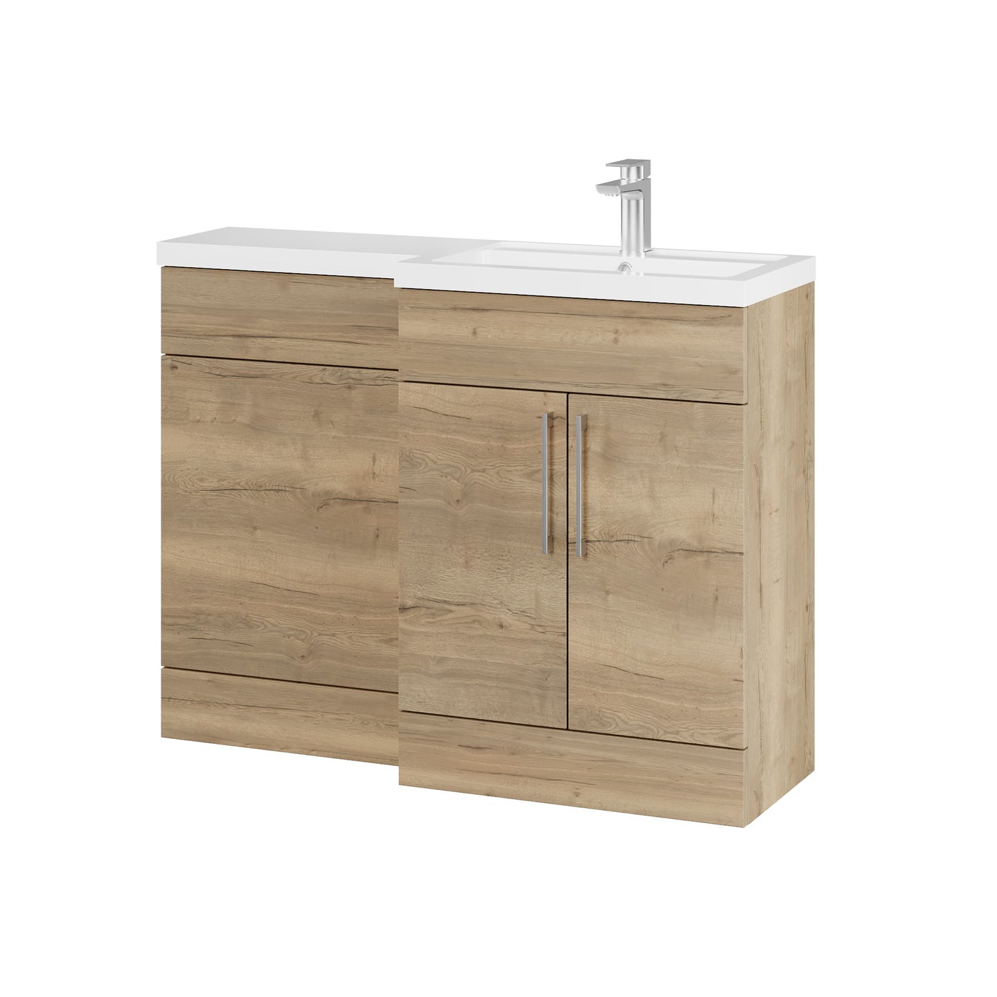 Fairford Union Style Slab Dark Oak 1100mm L Shape Right Hand Combination Pack