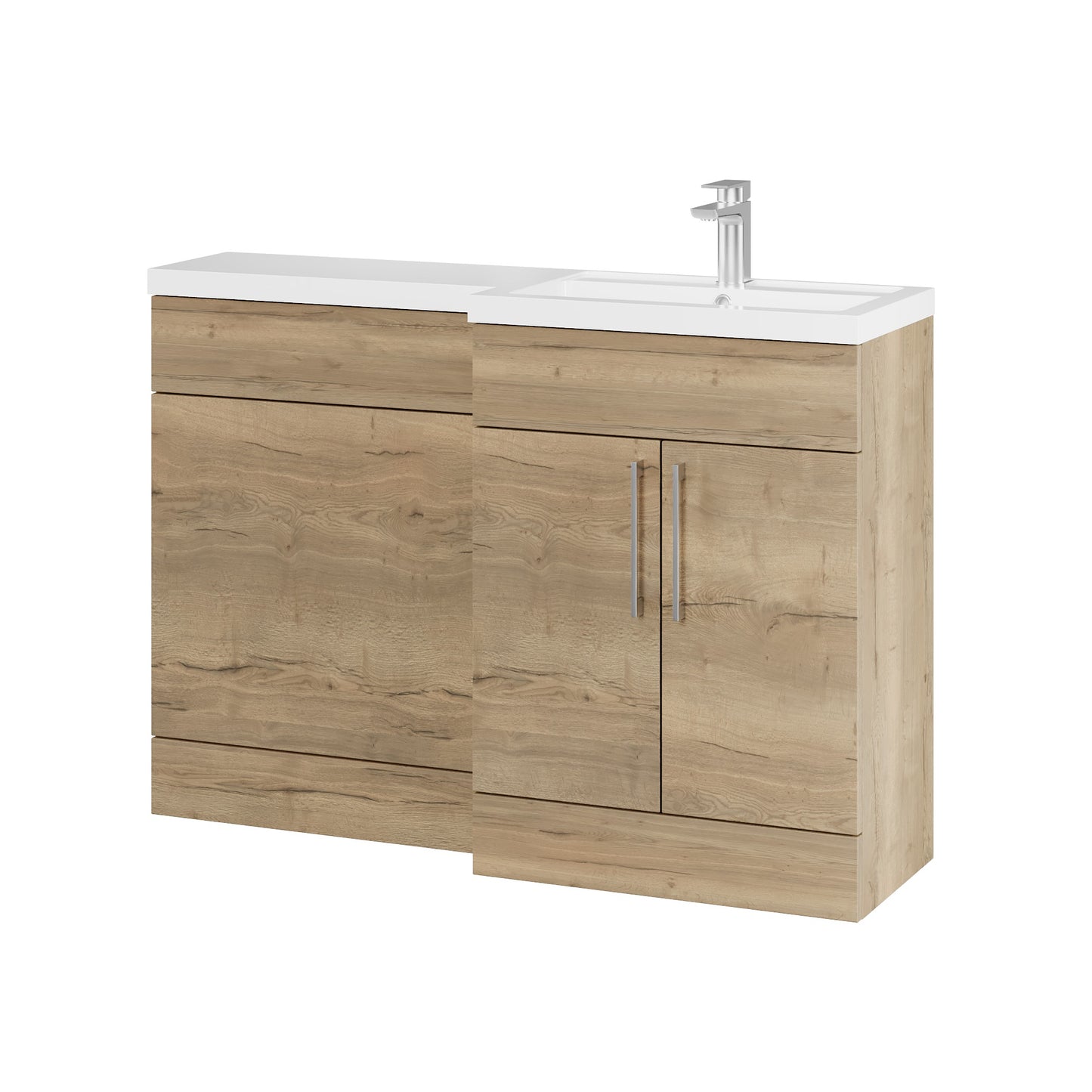Fairford Union Style Slab Dark Oak 1200mm L Shape Right Hand Combination Pack
