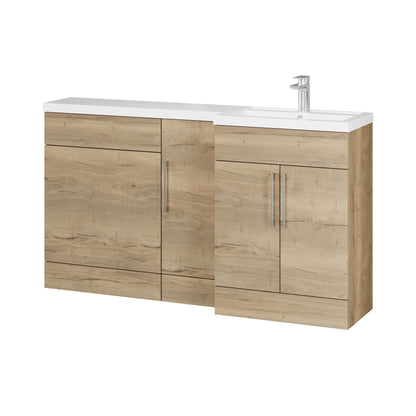 Fairford Union Style Slab Dark Oak 1500mm L Shape Right Hand Combination Pack