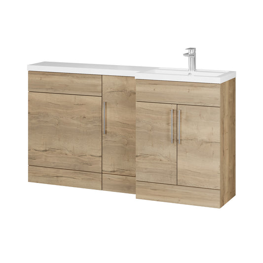 Fairford Union Style Slab Dark Oak 1500mm L Shape Right Hand Combination Pack