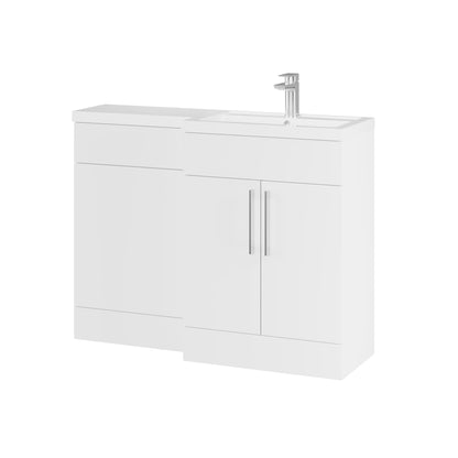 Fairford Union Style Slab Matt White 1100mm L Shape Right Hand Combination Pack