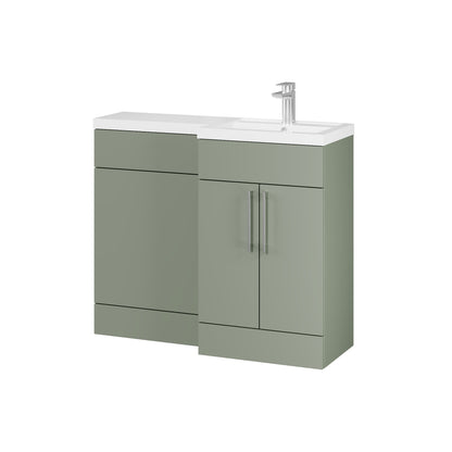 Fairford Union Style Slab Matt Lux Green 1000mm L Shape Right Hand Combination Pack