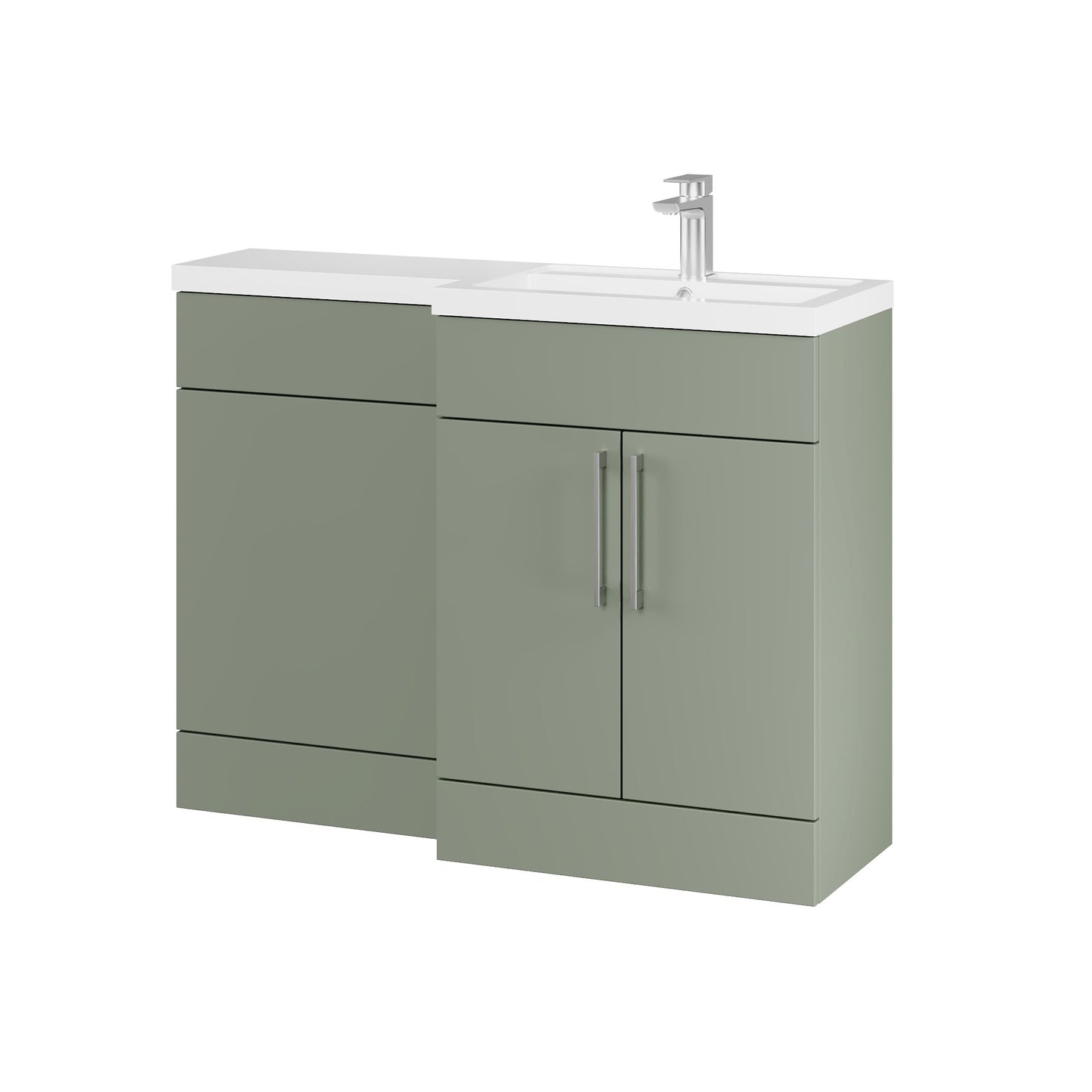 Fairford Union Style Slab Matt Lux Green 1100mm L Shape Right Hand Combination Pack
