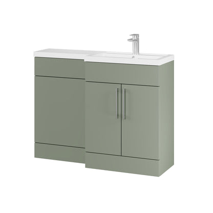 Fairford Union Style Slab Matt Lux Green 1100mm L Shape Right Hand Combination Pack