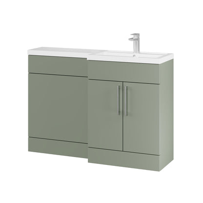 Fairford Union Style Slab Matt Lux Green 1200mm L Shape Right Hand Combination Pack