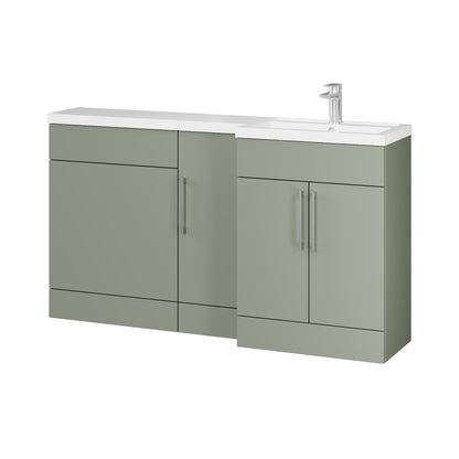 Fairford Union Style Slab Matt Lux Green 1500mm L Shape Right Hand Combination Pack