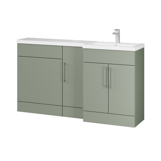 Fairford Union Style Slab Matt Lux Green 1500mm L Shape Right Hand Combination Pack