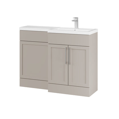 Fairford Union Style Shaker Matt Stone Grey 1100mm L Shape Right Hand Combination Pack