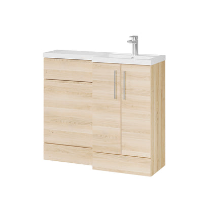 Fairford Union Light Oak 1000mm L Shape Right Hand Combination Pack
