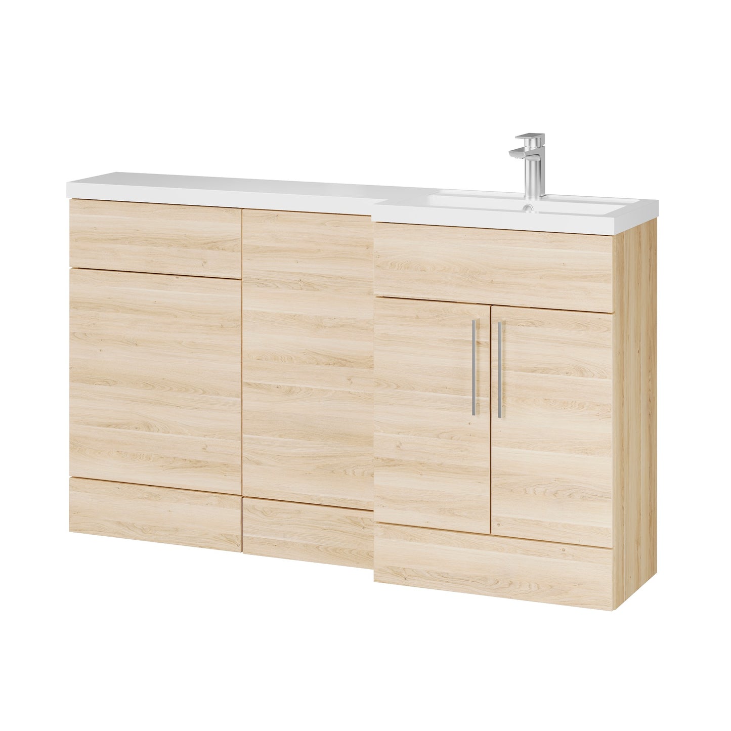 Fairford Union Light Oak 1500mm L Shape Right Hand Combination Pack