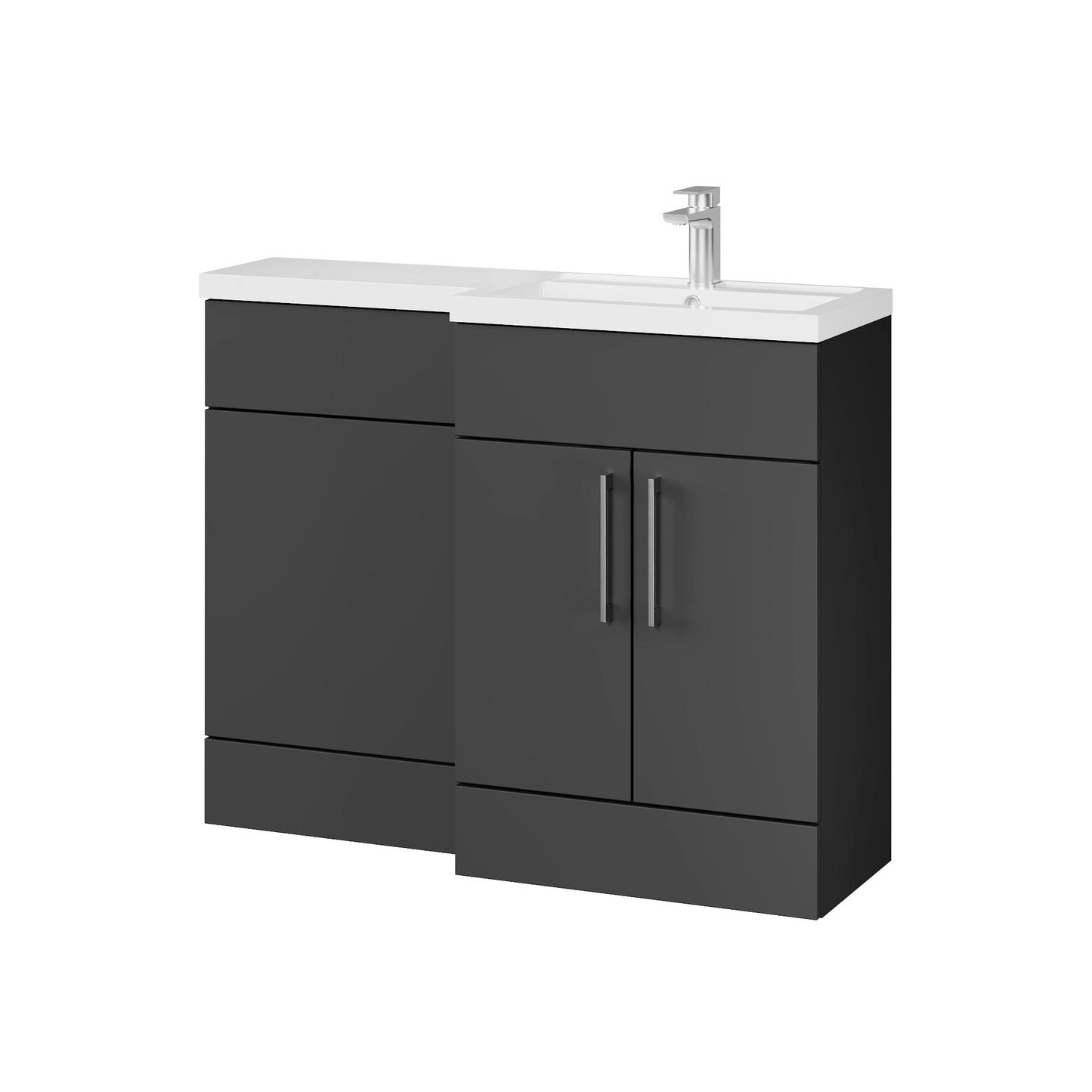 Fairford Union Gloss Grey 1100mm L Shape Right Hand Combination Pack