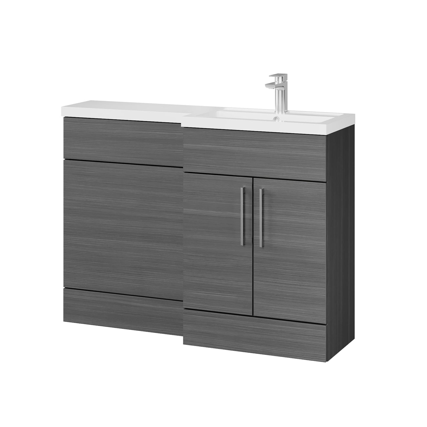 Fairford Union Anthracite Woodgrain 1200mm L Shape Right Hand Combination Pack