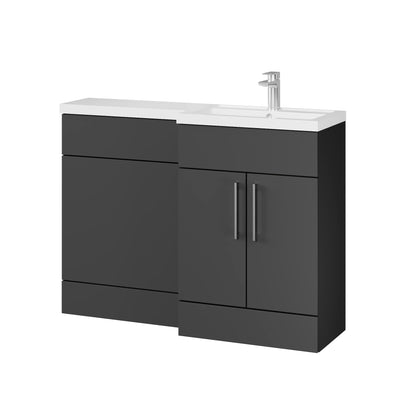 Fairford Union Gloss Grey 1200mm L Shape Right Hand Combination Pack