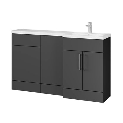 Fairford Union Gloss Grey 1500mm L Shape Right Hand Combination Pack