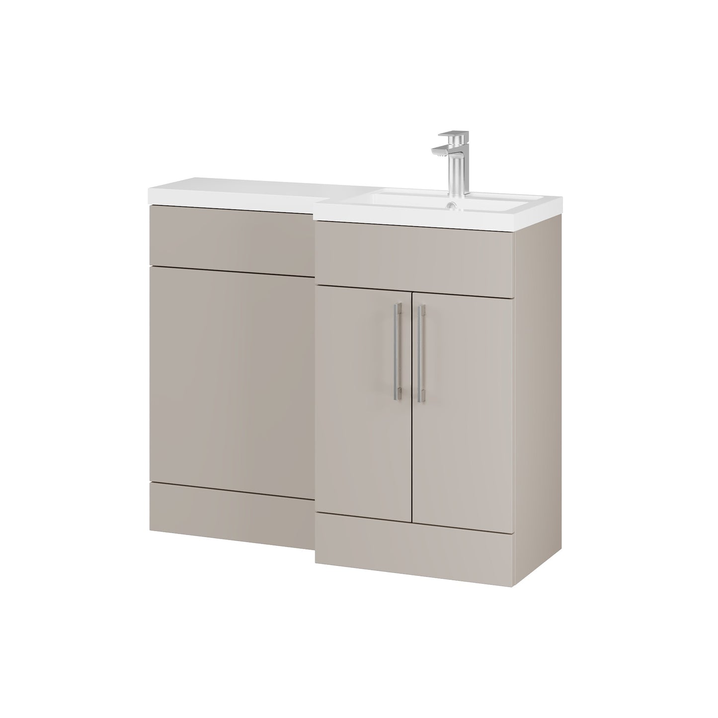 Fairford Union Style Slab Matt Stone Grey 1000mm L Shape Right Hand Combination Pack