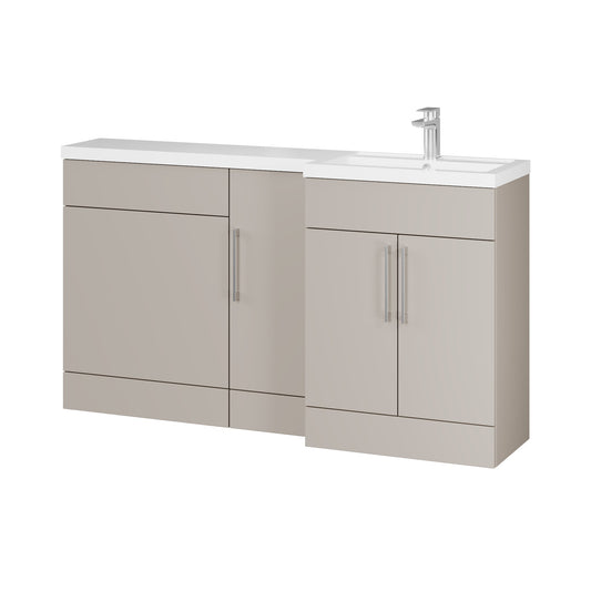 Fairford Union Style Slab Matt Stone Grey 1500mm L Shape Right Hand Combination Pack
