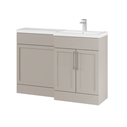 Fairford Union Style Shaker Matt Stone Grey 1200mm L Shape Right Hand Combination Pack