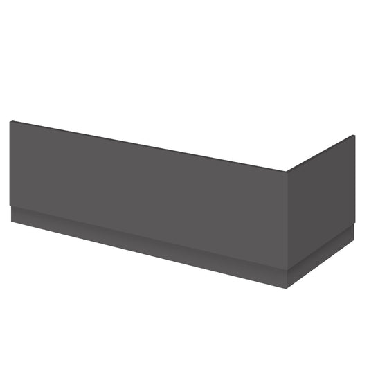 Fairford Gloss Grey 1800mm Bath Panel with Plinth